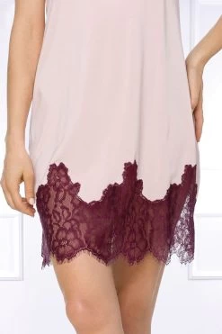 Coemi - Soul Nachthemd - Rosa 12 Coemi - Soul Nachthemd - Rosa -Unterwäsche Rabatt COEMI SHORT NEGLIGEE ROSE CLOUD WINE 5 1280x1280