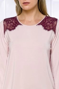 Coemi - Soul Langarm Nachthemd - Rosa -Unterwäsche Rabatt COEMI SOUL LONG SLEEVE NIGHTDRESS ROSE CLOUD WINE 5 1280x1280