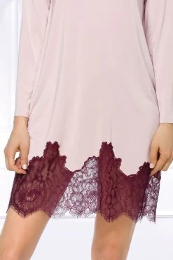 Coemi - Soul Langarm Nachthemd - Rosa -Unterwäsche Rabatt COEMI SOUL LONG SLEEVE NIGHTDRESS ROSE CLOUD WINE 6 1280x1280