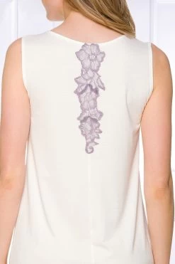 Coemi - Tia Micromodal Nachthemd - Champagner -Unterwäsche Rabatt COEMI TIA SHORT NIGHTDRESS NO SLEEVES CREAM LAVENDER 8 1280x1280