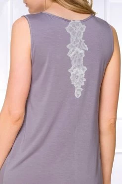 Coemi - Tia Micromodal Nachthemd - Lavendel -Unterwäsche Rabatt COEMI TIA SHORT NIGHTDRESS NO SLEEVES LAVENDER CREAM 6 1280x1280