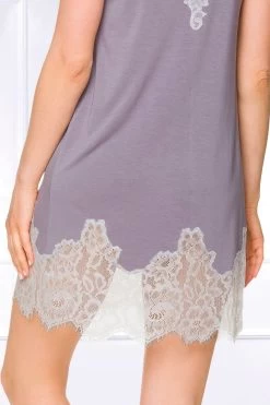 Coemi - Tia Micromodal Nachthemd - Lavendel -Unterwäsche Rabatt COEMI TIA SHORT NIGHTDRESS NO SLEEVES LAVENDER CREAM 7 1280x1280