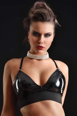 Maison Catanzaro - Jade Vinyl BH - Schwarz -Unterwäsche Rabatt Catanzaro Jade Vinyl Triangle Bra 6 1280x1280