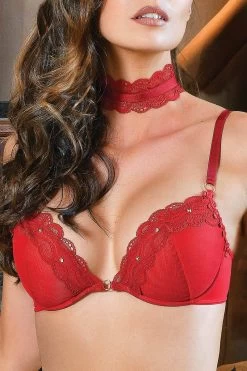 Luxxa - Bügel BH - Kepi Line -Unterwäsche Rabatt LUXXA KEPI FULL CUP BRA RED 2 1280x1280