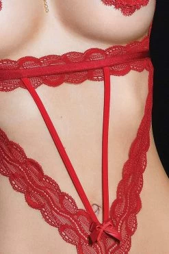 Luxxa - Ouvert Harness Body - Kepi Line -Unterwäsche Rabatt LUXXA KEPI NUDE RIEMEN BODY RED 7 1280x1280