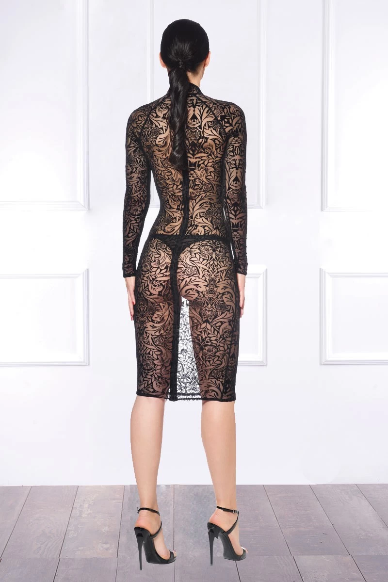 Maison Catanzaro - Azia Robe Maori - Schwarz 6 Maison Catanzaro - Azia Robe Maori - Schwarz – Bild 6