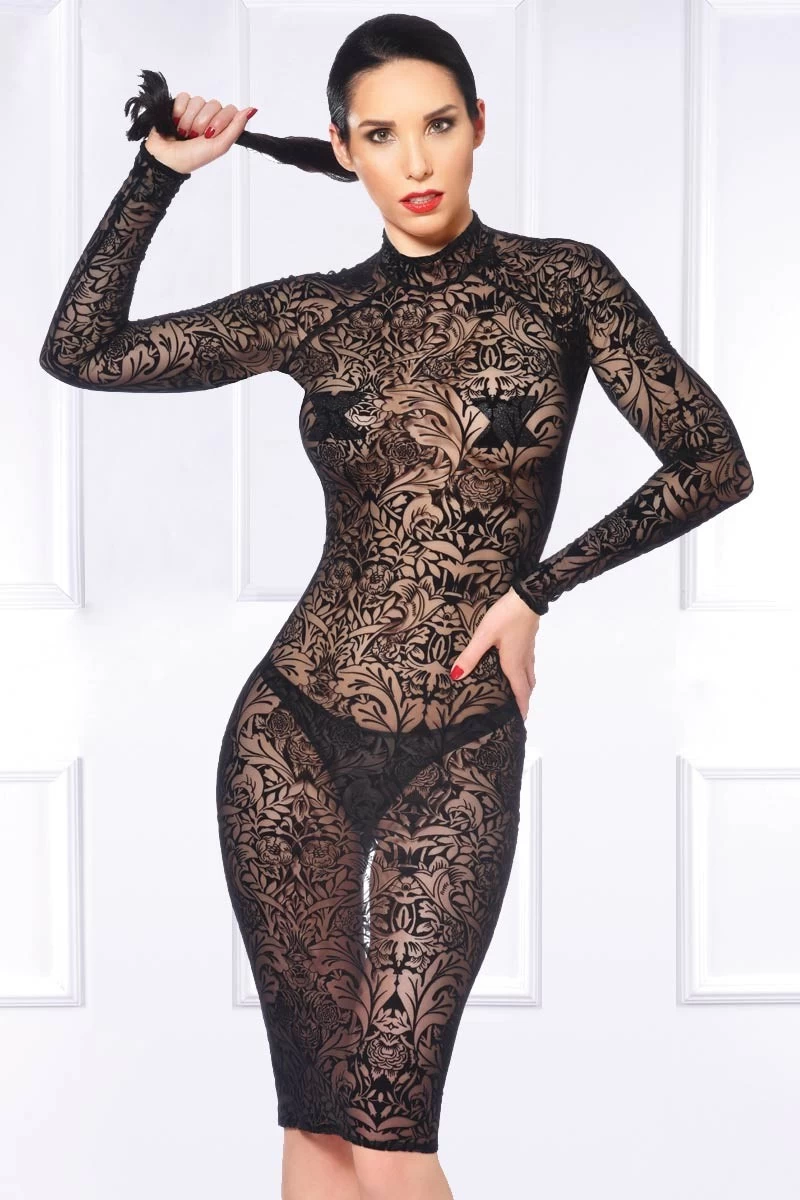 Maison Catanzaro - Azia Robe Maori - Schwarz 1 Maison Catanzaro - Azia Robe Maori - Schwarz