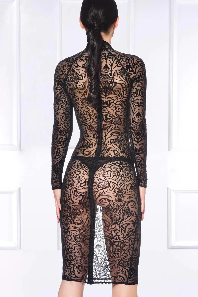 Maison Catanzaro - Azia Robe Maori - Schwarz 2 Maison Catanzaro - Azia Robe Maori - Schwarz – Bild 2