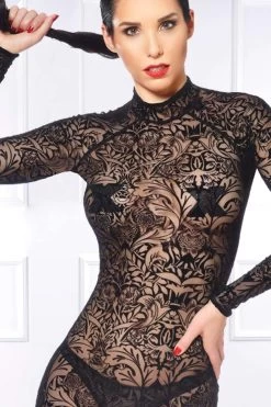 Maison Catanzaro - Azia Robe Maori - Schwarz 13 Maison Catanzaro - Azia Robe Maori - Schwarz -Unterwäsche Rabatt MAISON CATANZARO AZIA ROBE MAORI BLACK 3 1280x1280