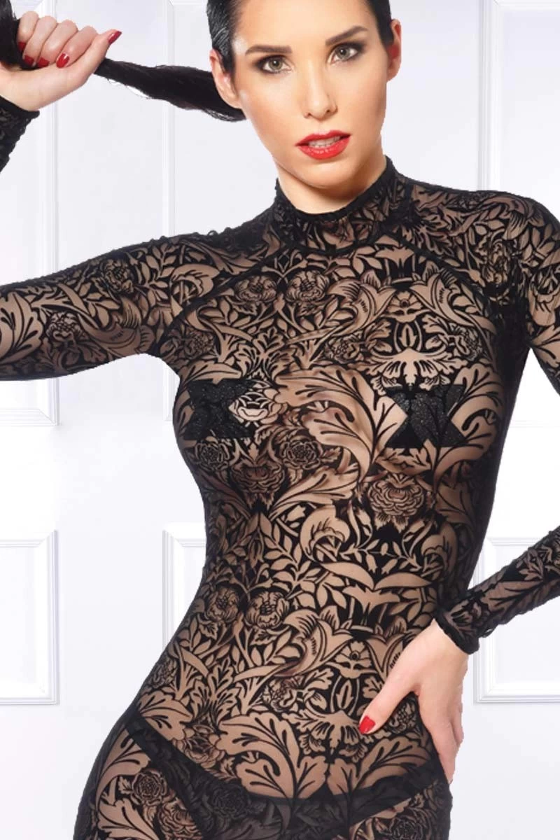 Maison Catanzaro - Azia Robe Maori - Schwarz 4 Maison Catanzaro - Azia Robe Maori - Schwarz – Bild 4