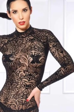 Maison Catanzaro - Azia Robe Maori - Schwarz 18 Maison Catanzaro - Azia Robe Maori - Schwarz -Unterwäsche Rabatt MAISON CATANZARO AZIA ROBE MAORI BLACK 6 1280x1280