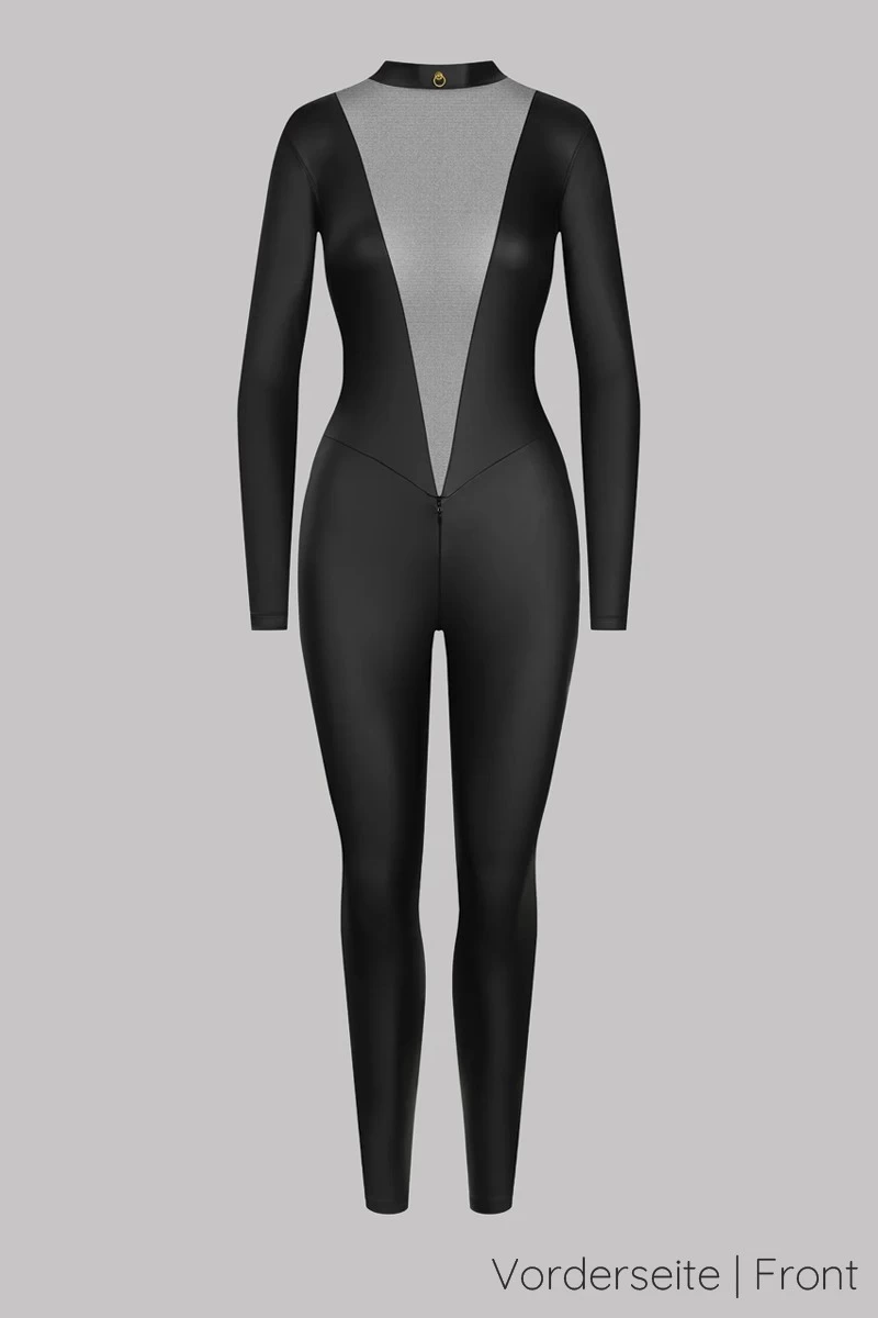 Maison Close - Chambre Noire Catsuit Ouvert - Wetlook Schwarz 11 Maison Close - Chambre Noire Catsuit Ouvert - Wetlook Schwarz – Bild 11