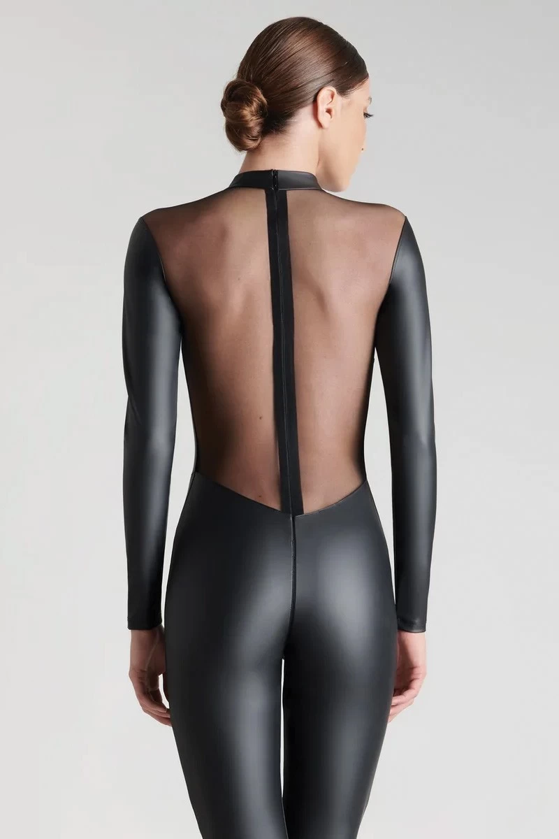 Maison Close - Chambre Noire Catsuit Ouvert - Wetlook Schwarz 6 Maison Close - Chambre Noire Catsuit Ouvert - Wetlook Schwarz – Bild 6
