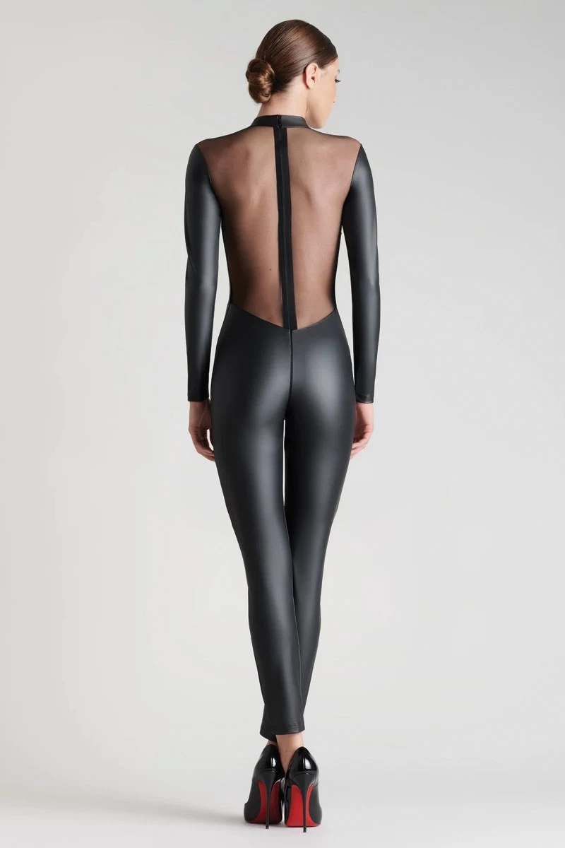 Maison Close - Chambre Noire Catsuit Ouvert - Wetlook Schwarz 3 Maison Close - Chambre Noire Catsuit Ouvert - Wetlook Schwarz – Bild 3
