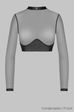 Maison Close - Chambre Noire Bolero Top - Wetlook Schwarz 14 Maison Close - Chambre Noire Bolero Top - Wetlook Schwarz -Unterwäsche Rabatt MAISON CLOSE CHAMBRE NOIRE TOP LONG SLEEVES 1 1280x1280