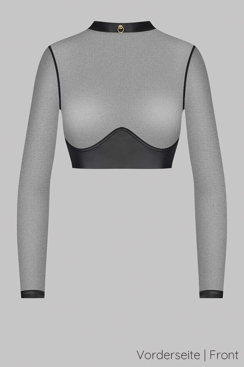 Maison Close - Chambre Noire Bolero Top - Wetlook Schwarz 5 Maison Close - Chambre Noire Bolero Top - Wetlook Schwarz – Bild 5