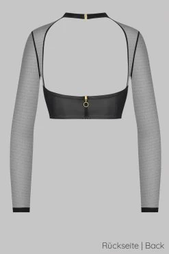 Maison Close - Chambre Noire Bolero Top - Wetlook Schwarz 15 Maison Close - Chambre Noire Bolero Top - Wetlook Schwarz -Unterwäsche Rabatt MAISON CLOSE CHAMBRE NOIRE TOP LONG SLEEVES 2 1280x1280