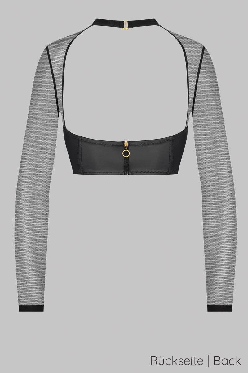 Maison Close - Chambre Noire Bolero Top - Wetlook Schwarz 6 Maison Close - Chambre Noire Bolero Top - Wetlook Schwarz – Bild 6