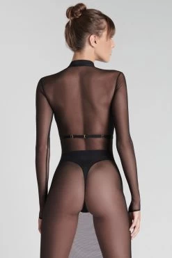 Maison Close - Corps A Corps Midi Dress Mit Harness - Schwarz -Unterwäsche Rabatt MAISON CLOSE CORPS A CORPS MIDI DRESS WITH HARNESS BLACK 9 1280x1280