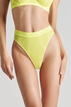 Maison Close - Corps A Corps Neon Taillenstring - Gelb -Unterwäsche Rabatt MAISON CLOSE CORPS A CORPS NEON HIGH WAIST THONG YELLOW 4 1280x1280