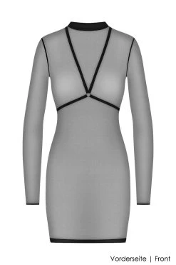 Maison Close - Corps A Corps Mini Dress - Schwarz -Unterwäsche Rabatt MAISON CLOSE CORPS A CORPS SHORT DRESS LONG SLEEVES BLACK 1 1280x1280