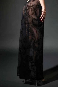 Patrice Catanzaro - Cygne Party Kleid - Schwarz -Unterwäsche Rabatt MAISON CLOSE CYGNE LONG MESH DRESS 7 1280x1280