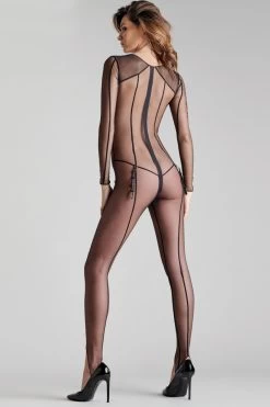 Maison Close - L Amoureuse Catsuit Ouvert - Schwarz -Unterwäsche Rabatt MAISON CLOSE L AMOUREUSE STIRR UP CATSUIT WITH ZIPPER BLACK 4 1280x1280