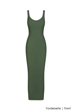 Maison Close - La Femme Amazone Kleid - Kaki -Unterwäsche Rabatt MAISON CLOSE LA FEMME AMAZONE LONG DRESS KAKI 6 1280x1280