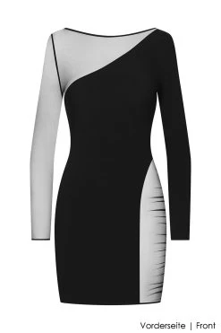 Maison Close - Nuit Fauve Mini Dress - Schwarz -Unterwäsche Rabatt MAISON CLOSE NUIT FAUVE ASYMETRIC LONG SLEEVE MINI DRESS 9 1280x1280