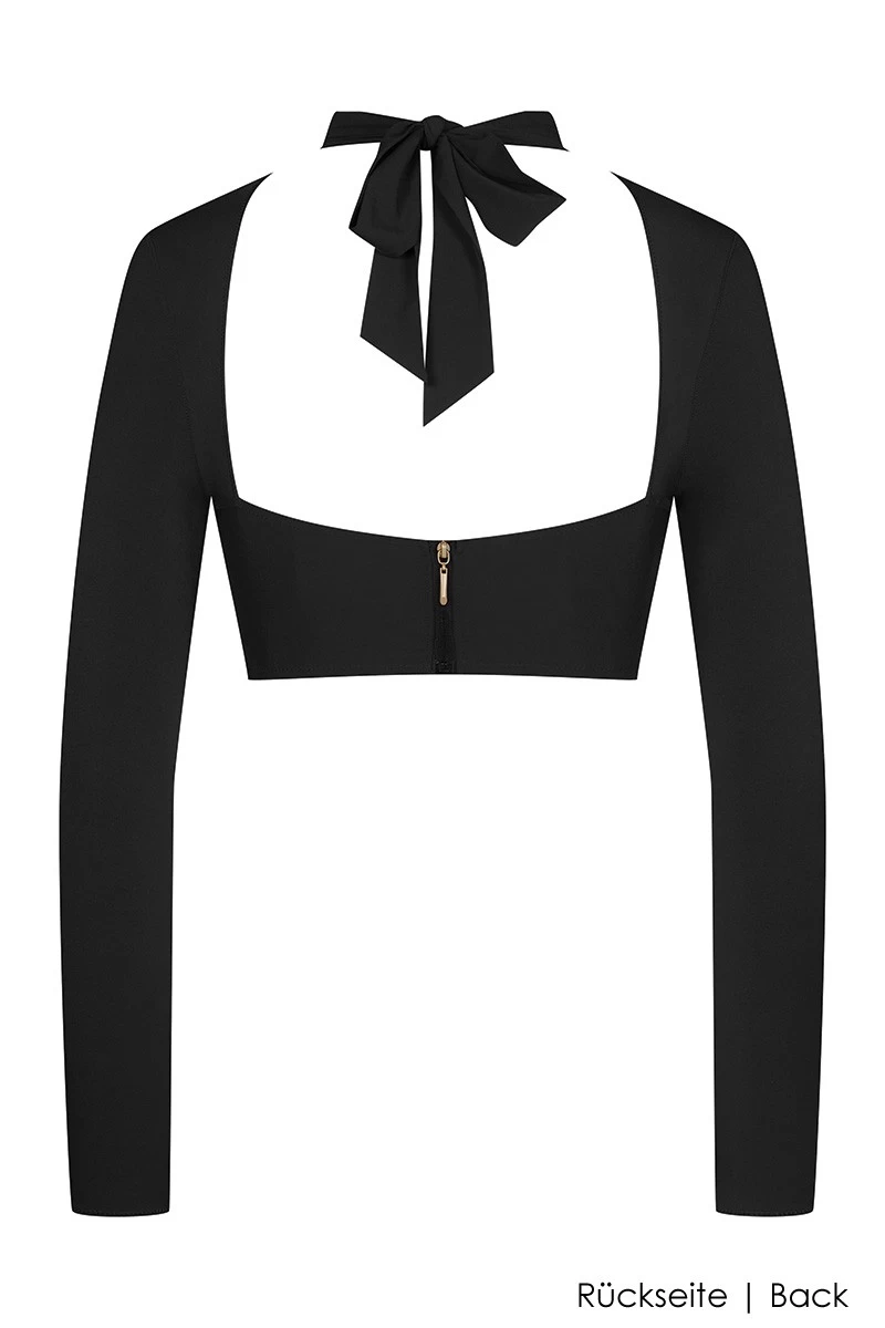 Maison Close - Nuit Fauve Langarm Crop Top - Schwarz 10 Maison Close - Nuit Fauve Langarm Crop Top - Schwarz – Bild 10