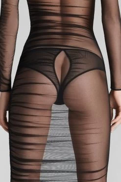 Maison Close - Nuit Fauve Panty Ouvert - Schwarz -Unterwäsche Rabatt MAISON CLOSE NUIT FAUVE OUVERT SLIP OPEN PANTY 7 1280x1280