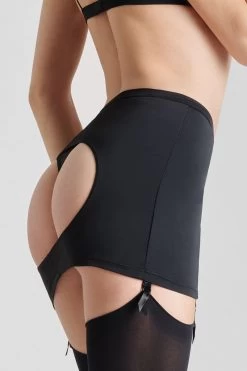 Maison Close - Pure Tentation Mini Rock Ouvert - Schwarz -Unterwäsche Rabatt MAISON CLOSE PURE TENATION OPEN SKIRT BLACK 2 1280x1280