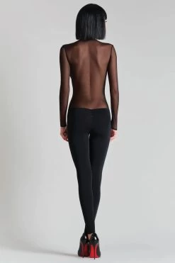 Maison Close - Pure Tentation Langarm Catsuit - Schwarz -Unterwäsche Rabatt MAISON CLOSE PURE TENTATION CATSUIT LONG SLEEVES BLACK 3 1280x1280