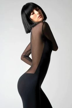 Maison Close - Pure Tentation Langarm Catsuit - Schwarz -Unterwäsche Rabatt MAISON CLOSE PURE TENTATION CATSUIT LONG SLEEVES BLACK 6 1280x1280