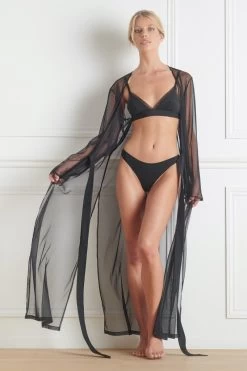 Maison Close - Madame Reve Mesh Kimono - Schwarz -Unterwäsche Rabatt MAISON CLOSE PURE TENTATION KIMONO LONG 608869 3 1280x1280