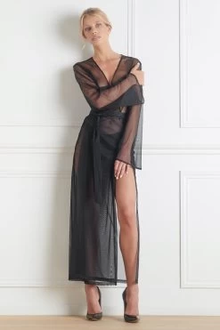 Maison Close - Madame Reve Mesh Kimono - Schwarz -Unterwäsche Rabatt MAISON CLOSE PURE TENTATION KIMONO LONG 608869 6 1280x1280