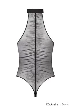 Maison Close - Nuit Fauve Plissierter Stringbody - Schwarz -Unterwäsche Rabatt MAISON CLOSE THONG BODY WITH AMERICAN NECKLINE 7 1280x1280