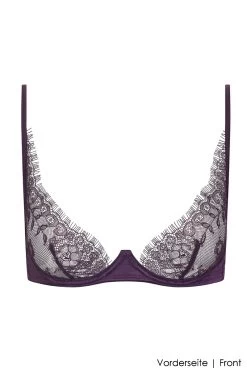 Maison Close - Villa Satine Bügel BH - Violett -Unterwäsche Rabatt MAISON CLOSE VILLA SATINE BALCONETTE BH PURPLE 1 1280x1280