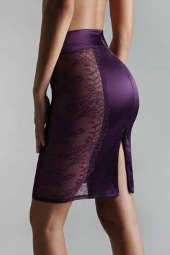 Maison Close - Villa Satine Rock - Violett -Unterwäsche Rabatt MAISON CLOSE VILLA SATINE SKIRT PURPLE 7 1280x1280