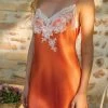 Marjolaine - Seiden Negligee - Aprikose