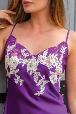 Marjolaine - Seiden Negligee - Lila 9 Marjolaine - Seiden Negligee - Lila -Unterwäsche Rabatt MARJOLAINE NINA 4NIN0101 VIOLET NATURAL 1 1280x1280