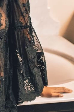 Marjolaine - Spitzen Babydoll - Schwarz -Unterwäsche Rabatt MARJOLAINE ODESSA BABYDOLL BLACK 3 1280x1280