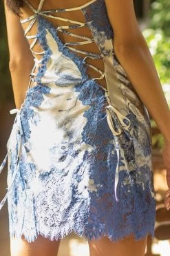 Marjolaine - Babette Seiden Slip Dress - Mehrfarbig -Unterwäsche Rabatt MARJOLAINE PIXIE COMBINETTE 4PIX0101 COBALT 8 1280x1280