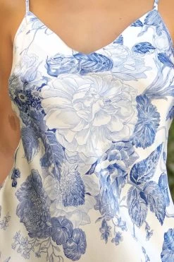 Marjolaine - Belle Seiden Negligee - Mehrfarbig -Unterwäsche Rabatt MARJOLAINE PIXIE COMBINETTE 4PIX0101 IMPRIME COBALT 2 1280x1280