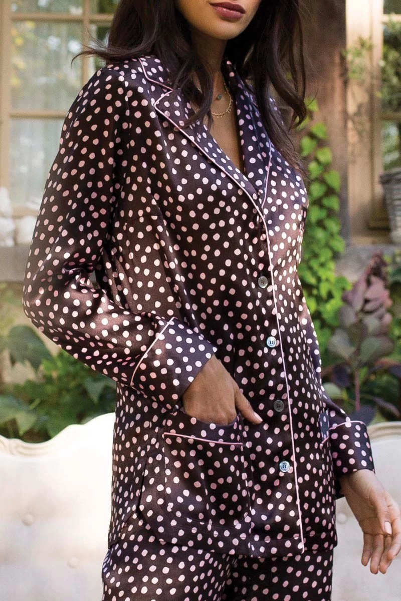 Marjolaine - Seiden Pyjama Set - Mehrfarbig 1 Marjolaine - Seiden Pyjama Set - Mehrfarbig