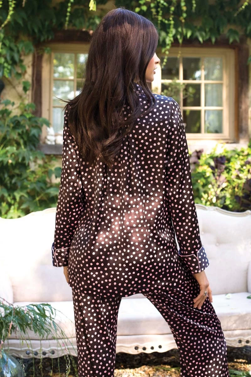 Marjolaine - Seiden Pyjama Set - Mehrfarbig 4 Marjolaine - Seiden Pyjama Set - Mehrfarbig – Bild 4