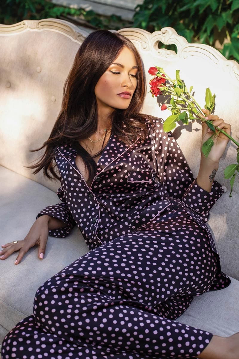 Marjolaine - Seiden Pyjama Set - Mehrfarbig 3 Marjolaine - Seiden Pyjama Set - Mehrfarbig – Bild 3