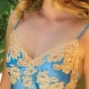 Marjolaine - Seiden Negligee - Hellblau
