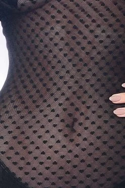 Maison Catanzaro - Azia Robe Little Hearts - Schwarz -Unterwäsche Rabatt PATRICE CATANZARO AZIA ROBE PETIT COEURS SCHWARZ 8 1280x1280