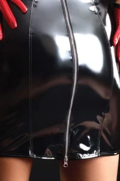 Maison Catanzaro - Emmanuelle Vinyl Kleid - Schwarz -Unterwäsche Rabatt PATRICE CATANZARO EMMANUELLE ROBE VINYLE BLACK 8 1280x1280